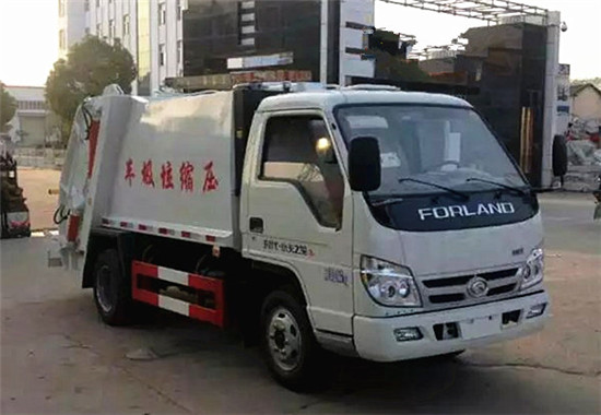 福田壓縮式垃圾車(chē)︱3噸壓縮式垃圾車(chē)圖片